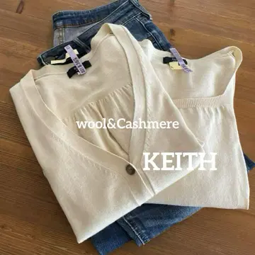새상품급 KEITH 얇은 소재 울 캐시미어 트윈 앙상블 니트 천연 소재