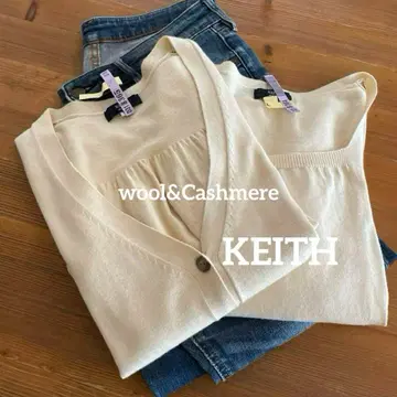 새상품급 KEITH 얇은 소재 코튼 캐시미어 트윈 앙상블 니트 천연 소재