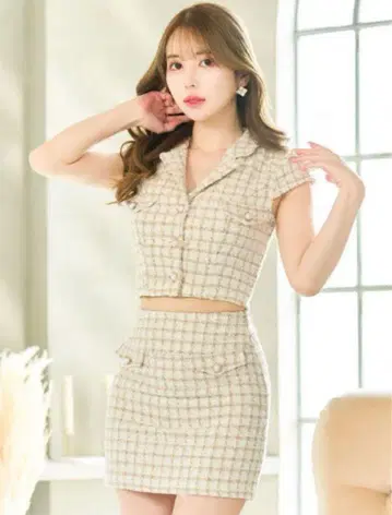 JEWELS 트위드 셋업 드레스
