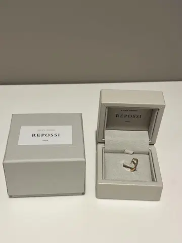 REPOSSI 앙티페르 핑크 골드 하트 귀걸이 레포시