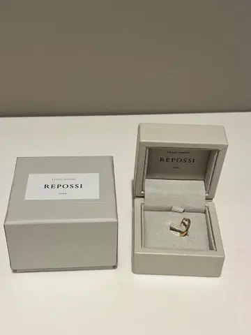 REPOSSI 앙티페르 핑크 골드 하트 귀걸이 레포시