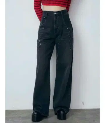 EMODA 스파크 비쥬 루즈 데님 블랙