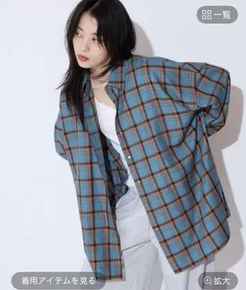 미사용 새상품 지나시스 모듬 체크 셔츠 LS