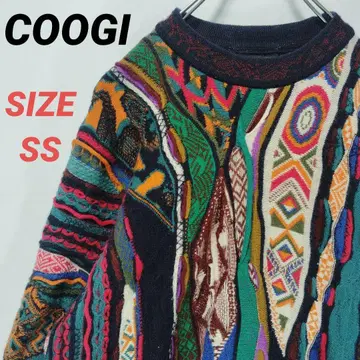 COOGI 쿠지 3D 입체 니트 스웨터 멀티 컬러 울 남성용