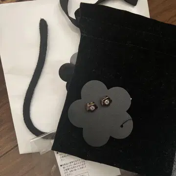 MARY QUANT 핑크 골드 귀걸이