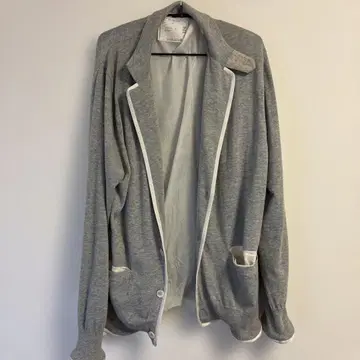 sacai 가디건 코튼 큐프라 그레이