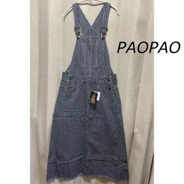 PAOPAO 파오파오 히코리 롱 기장 오버롤 스커트 쟌스카