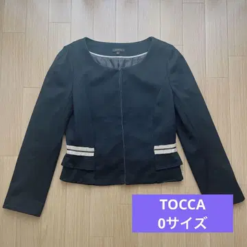 [ 새상품급 ] TOCCA 백리본 노카라 자켓