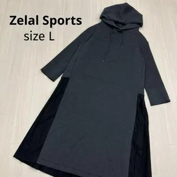 Zelal Sports 제라르 도킹 후드티 플리츠 원피스
