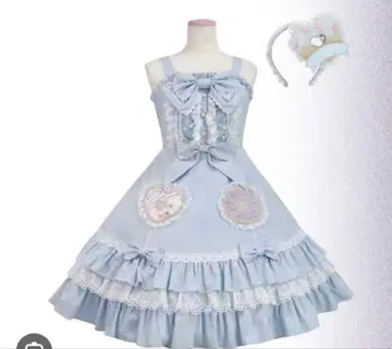 엔젤릭 프리티 오버롤 스커트 머리띠