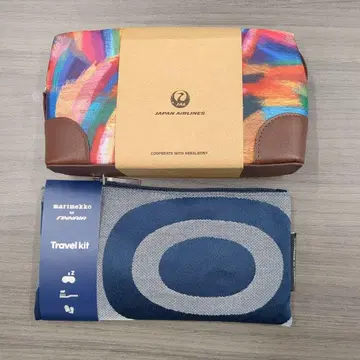 JAL 퍼스트 클래스 & Finnair marimekko 트래블 파우치