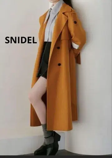 SNIDEL 우로코 캐시미어 코트 오렌지 사이즈 0