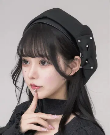 pium 비쥬 리본 베레모