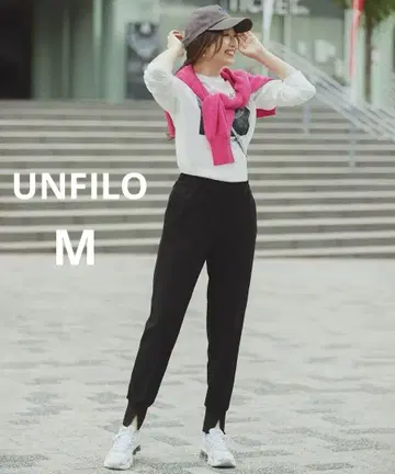 UNFILO 뷰티 무브 최애 조그 팬츠 M 블랙