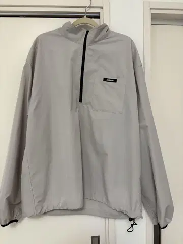 XLARGE 그레이 하프 지퍼 나일론 자켓 XL