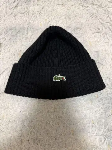 LACOSTE 니트 모자 블랙 그레이 2색 세트