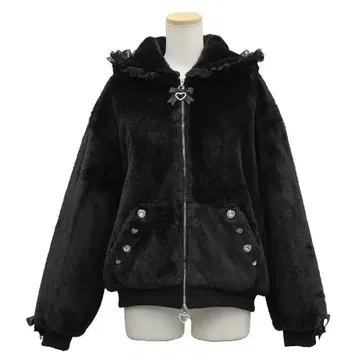 디어마이러브 LL-3L 레이스 후드 퍼 블루종 DearMyLove