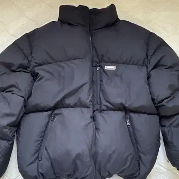 미사용급 XLARGE 다운 자켓 블랙 그린 M