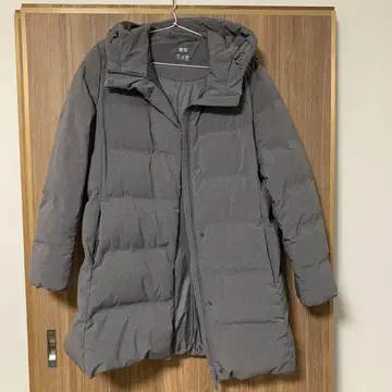UNIQLO 미사용 XL 후드 부착 다운 자켓 그레이