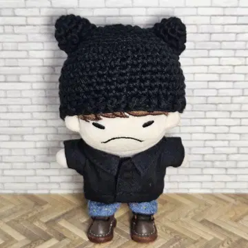 이쁘니짱 10cm용 검은 고양이 미니 니트 모자
