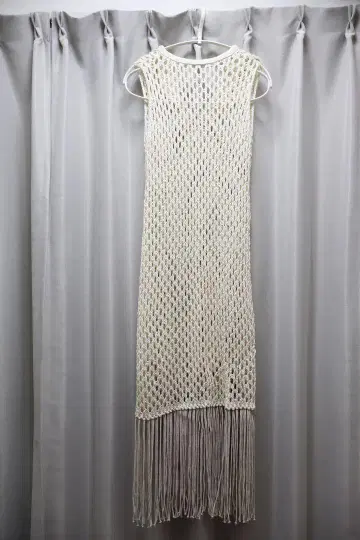 aphi mesh knit fringe 원피스