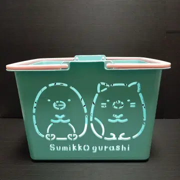 스미코구라시 미니 바스켓 스카이블루 x 핑크