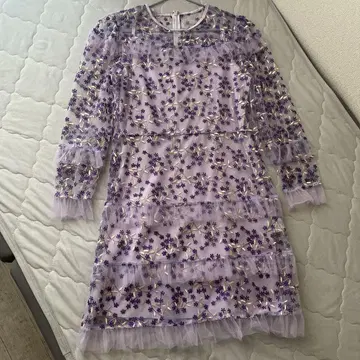 honey mi honey flower tulle one-piece