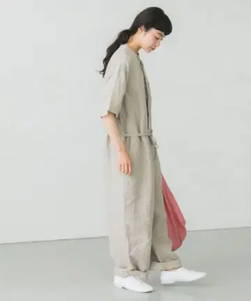 카구레 kagure 린넨 하프 슬리브 올인원