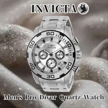 INVICTA 프로 다이버 22317 남성용 아날로그 고급 손목시계 실버