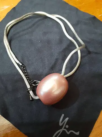 핑크 펄 칠 오벌 목걸이 사카모토 컬렉션