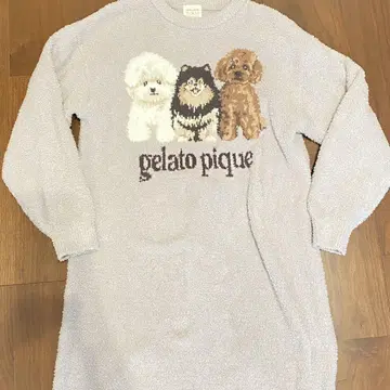 gelato pique DOG 3패턴 원피스 그레이 FREE