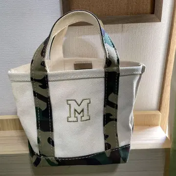 L.L.Bean 카모플라쥬 캔버스 미니 토트백