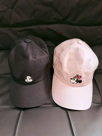 미키 & 미니 자수 캡 2세트 (새상품급)