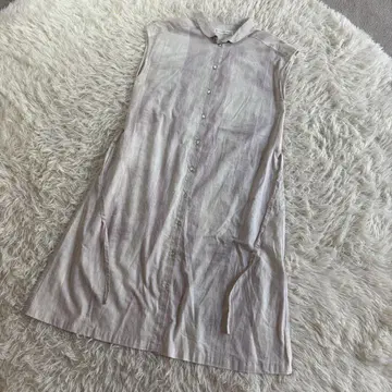 MAISON BLANCHE 코튼 린넨 셔츠 원피스 슬리브리스