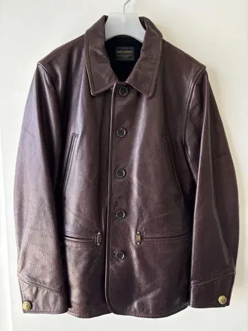 By Glad Hand 가죽 커버올 초아 코트 자켓