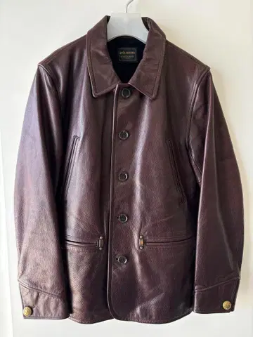 By Glad Hand 가죽 커버올 초아 코트 자켓