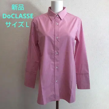 새상품 DoCLASSE 스트레치 코튼 사다리 레이스 긴팔 셔츠 L