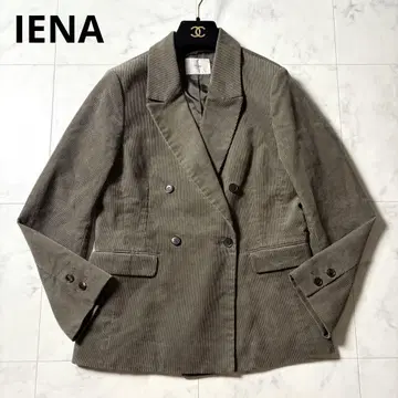 IENA 더블 브레스트 코듀로이 자켓 36 그레이