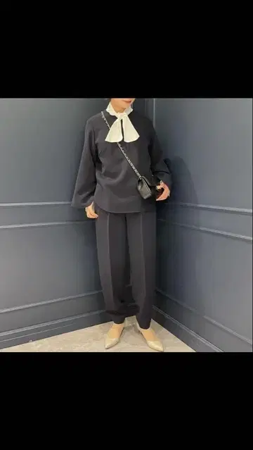 IENA &NAVY 커브 테이퍼드 팬츠