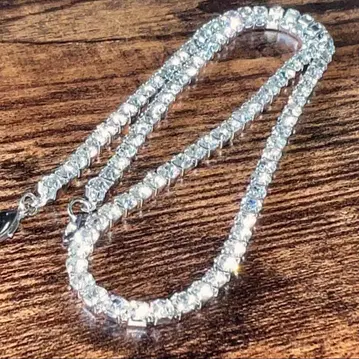 크리스탈 더블 스트랜드 목걸이