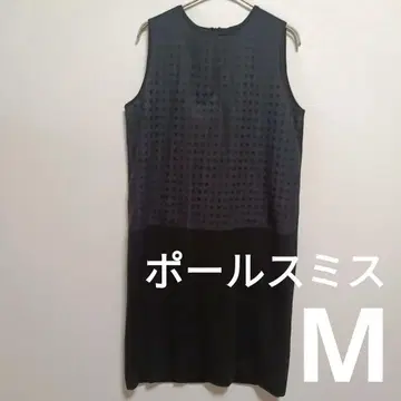 폴스미스 슬리브리스 도트 무늬 무릎 기장 원피스 블랙 계열 울