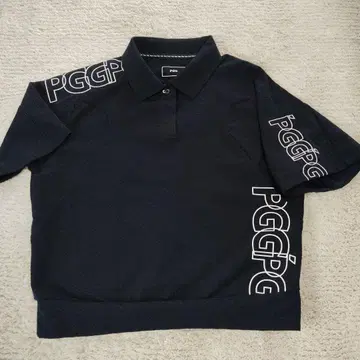 새상품급 PGGP 블랙 반팔 피케 셔츠