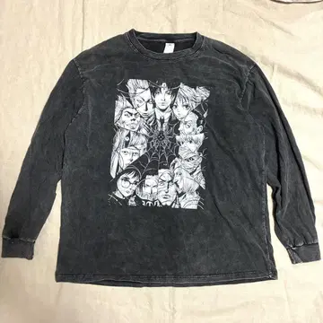 L 상당 환영여단 헌터 x 헌터 빈티지 가공 롱T 빅 프린트