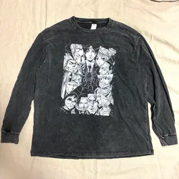 L 상당 환영여단 헌터 x 헌터 빈티지 가공 롱T 빅 프린트