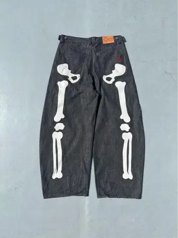 9090 Bone Hand Rigid Denim Pants black