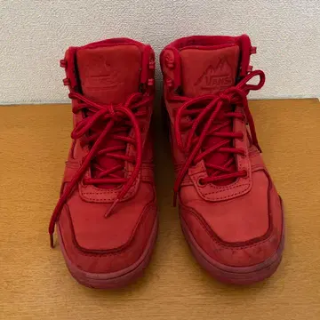 vans 하이컷 스니커즈 스웨이드 빨간색 26.5cm