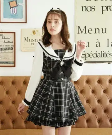 LIZLISA 세일러 셋업 체크