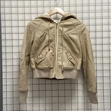 CORTESWORKS 후드 부착 가죽 자켓