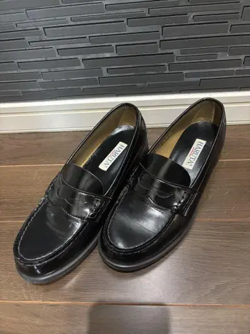 HARUTA 블랙 코인 로퍼 #4505