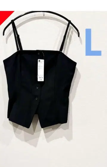 GU 프론트 버튼 뷔스티에 블랙 L